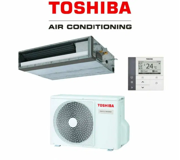 Toshiba 5kW Super Digital Inverter Mid-Static Ducted R32 Single Phase RAV-GM561BTP-A / RAV-GP561ATP-A - Wired Controller RBC-AMS55E-ES Included